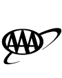 The aaa logo on a white background.