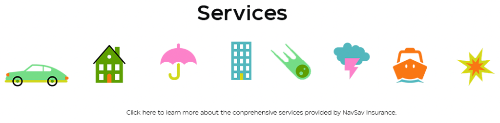 The word services is shown on a white background.