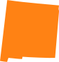 A map of the state of new mexico with an orange outline.