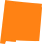 A map of the state of new mexico with an orange outline.