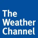 The weather channel logo on a blue background.